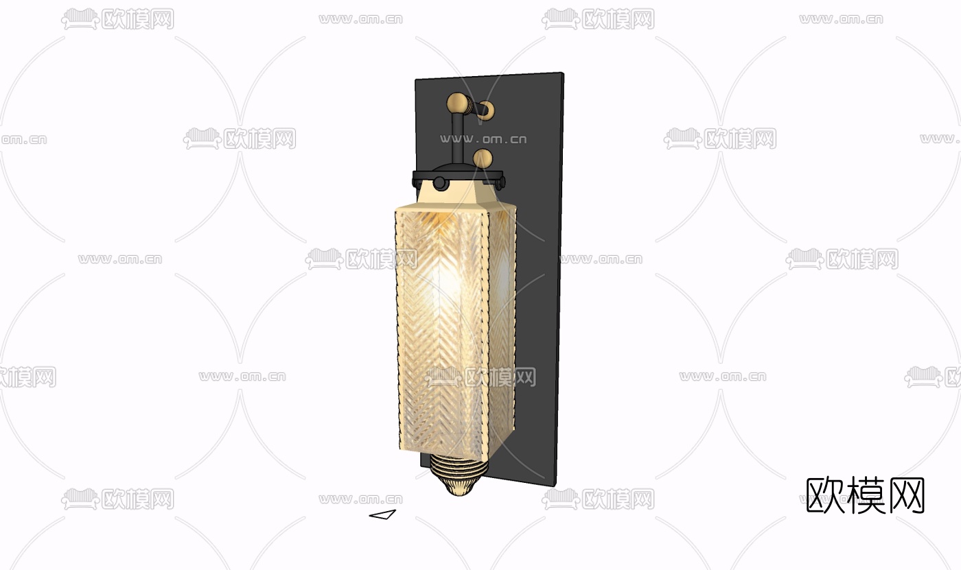 现代金属壁灯免费su模型下载