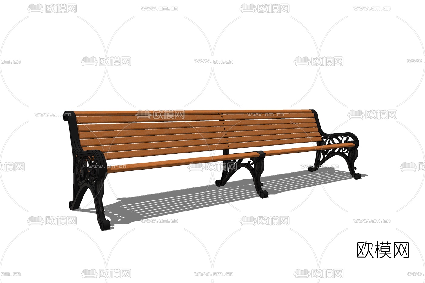 欧式实木户外椅免费su模型下载