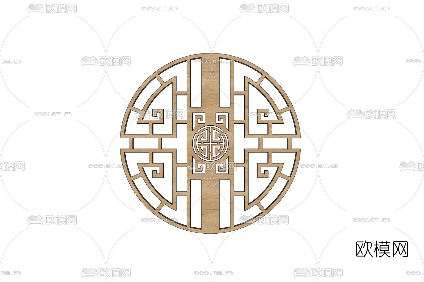 中式实木装饰挂件免费su模型