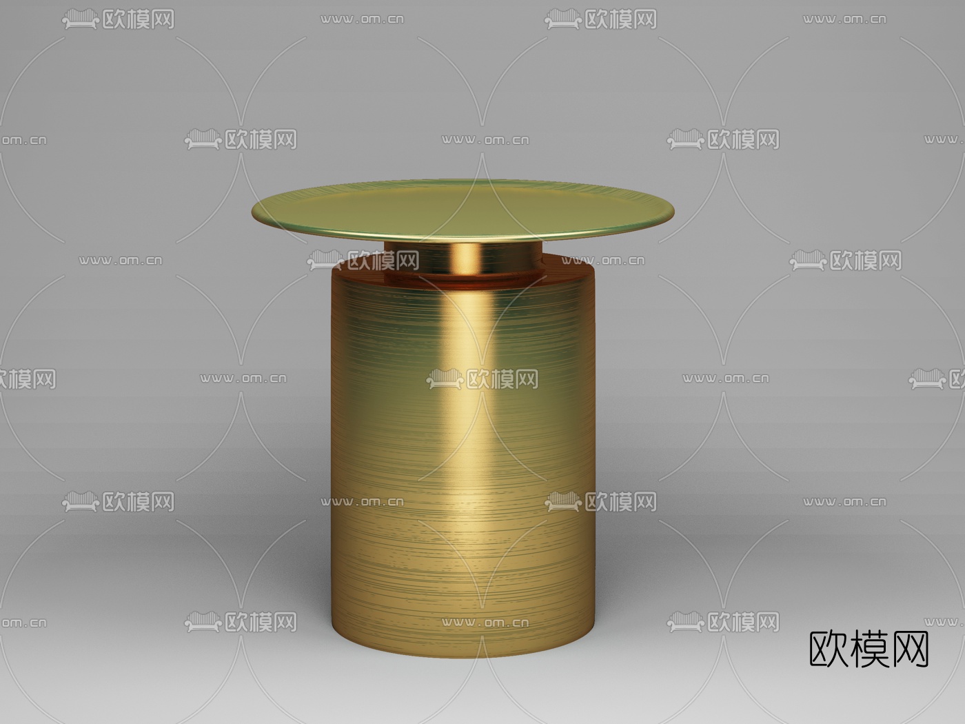 现代轻奢边几圆几3d模型