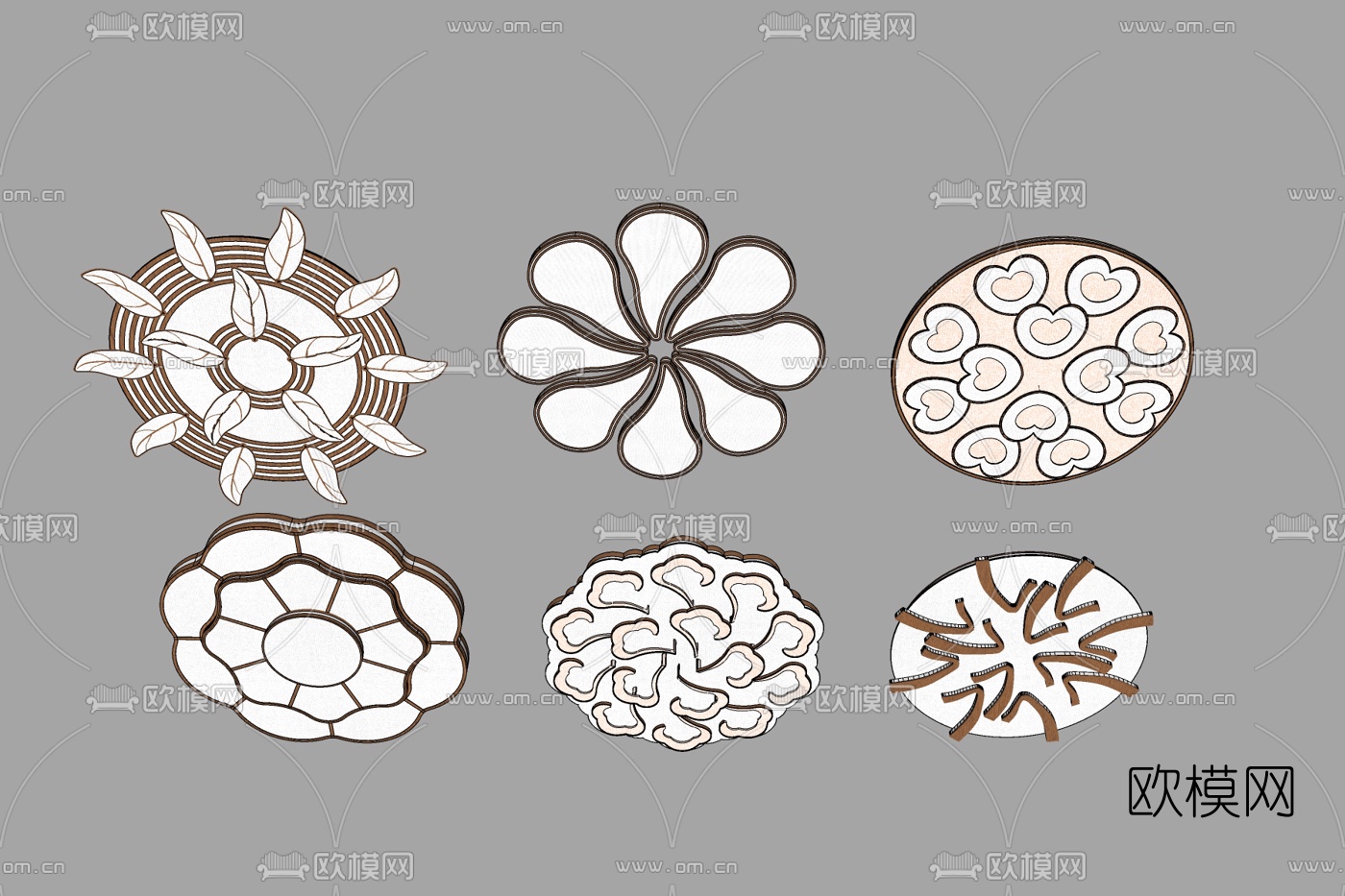 现代吸顶灯免费su模型下载