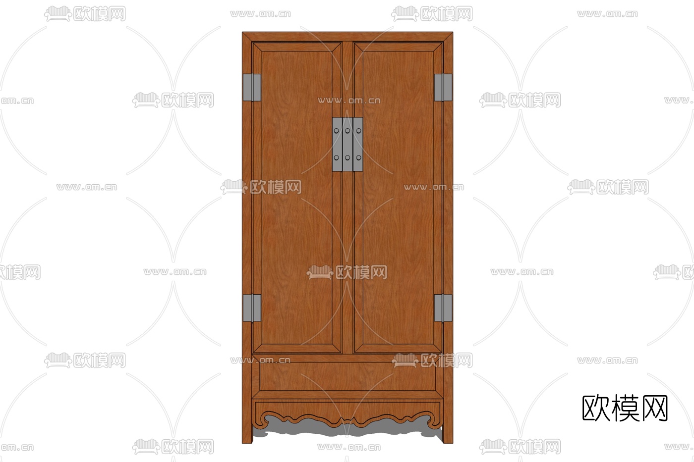 中式衣柜免费su模型下载