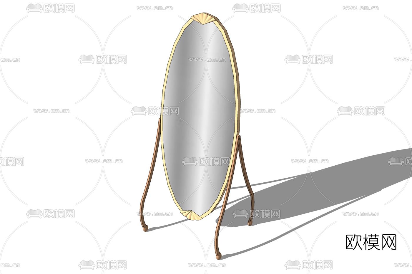 简欧镜子免费su模型下载