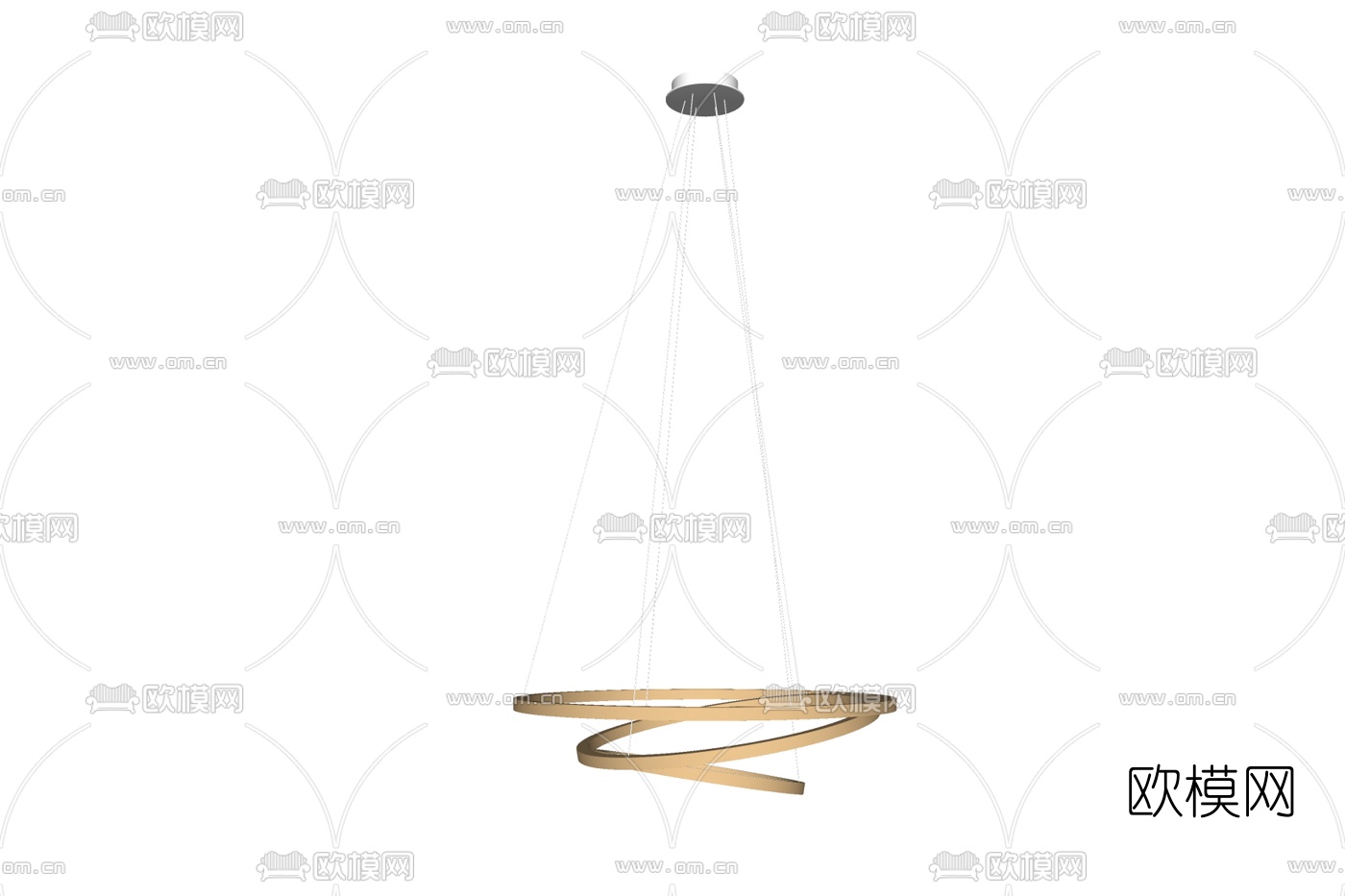 现代吊灯免费su模型下载
