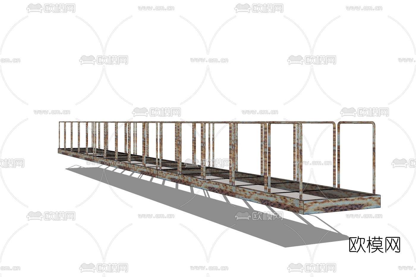 工业风铁桥su模型下载