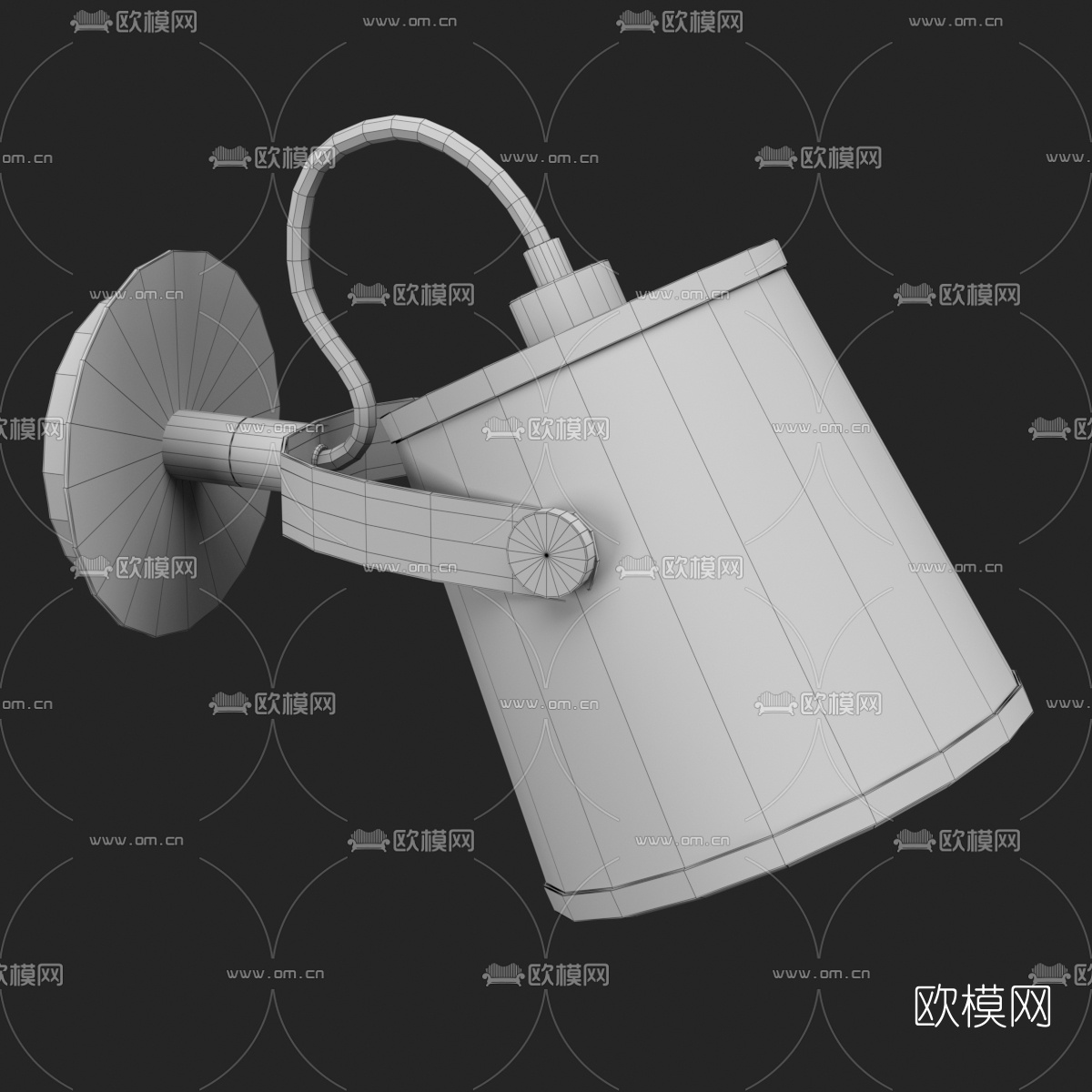 现代圆筒壁灯3d模型