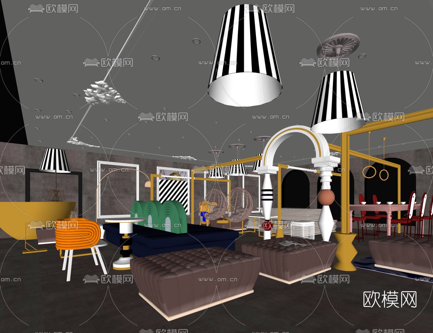 唯想国际设计 深圳小元里联合办公室su模型下载