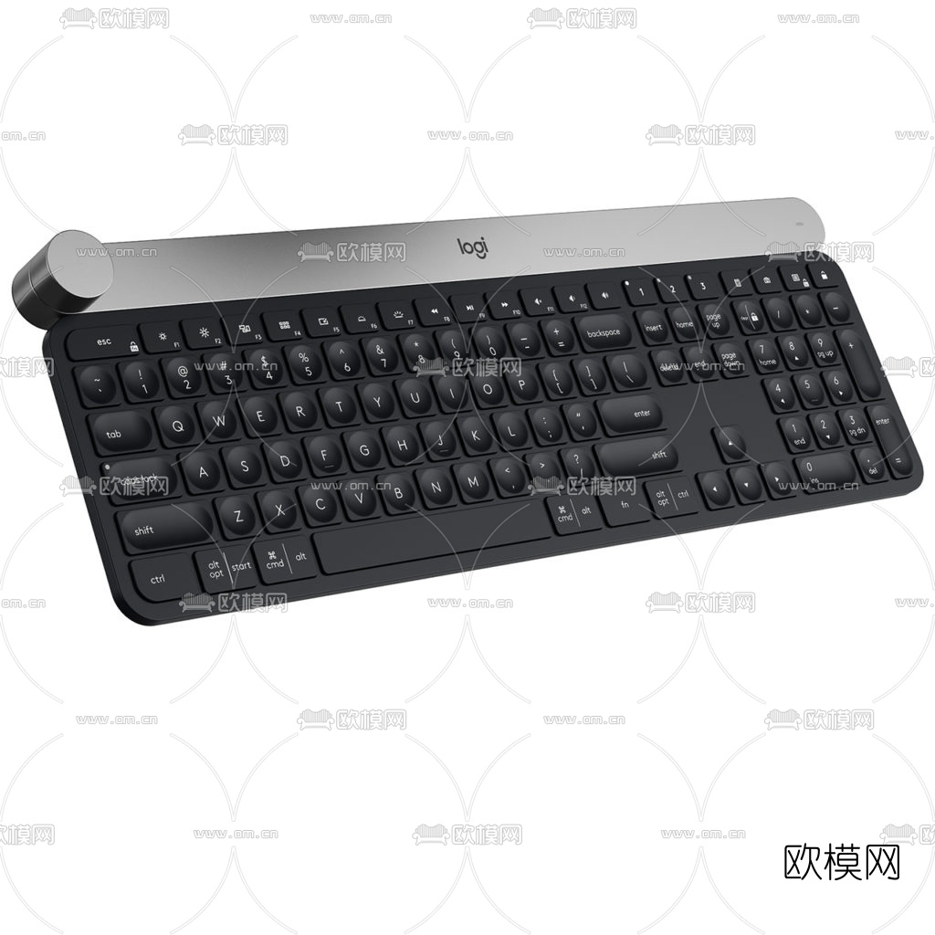 现代无线键盘3d模型