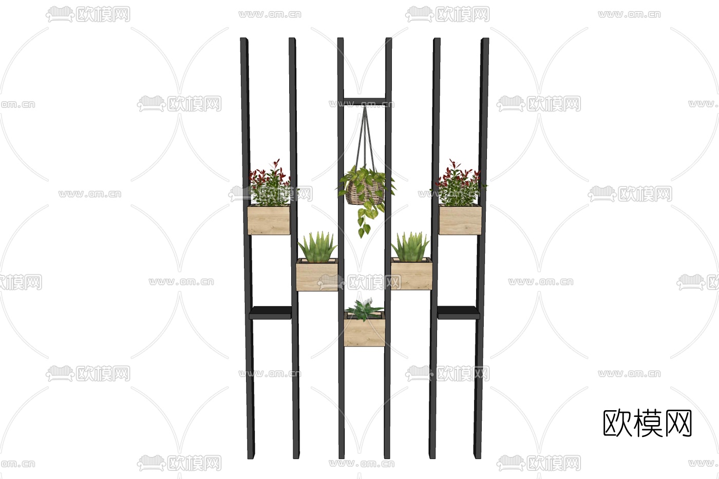 北欧置物架免费su模型下载