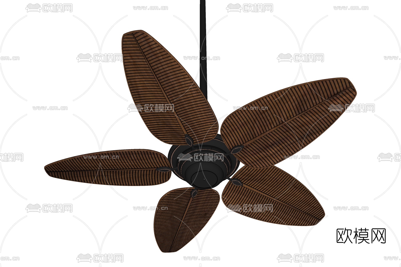 东南亚吊扇灯免费su模型下载