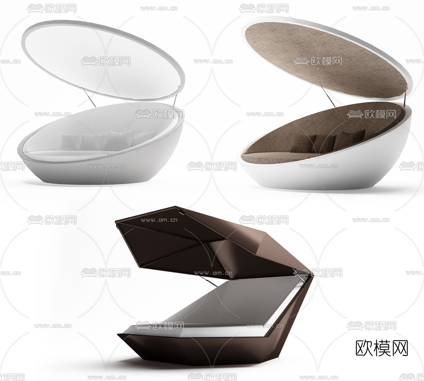 现代户外休闲沙发3d模型
