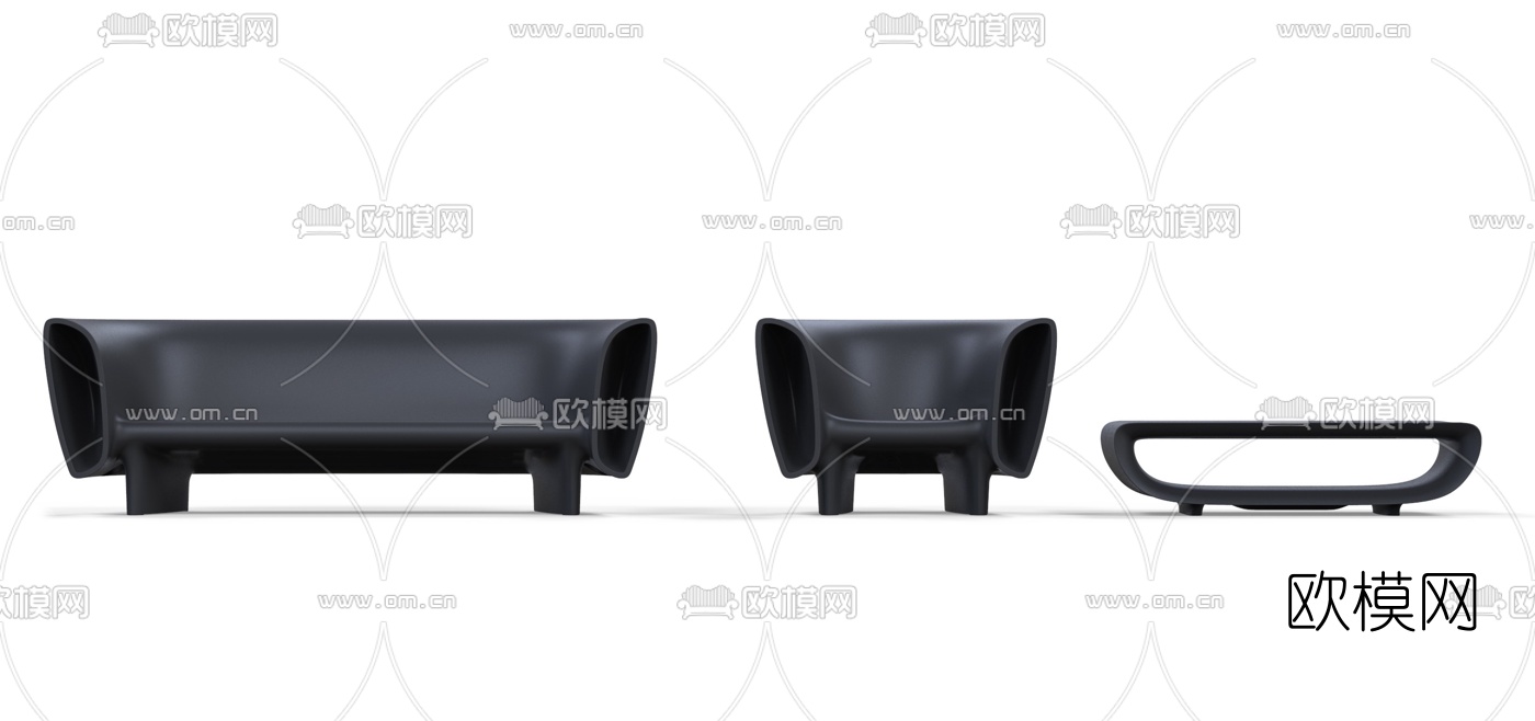 现代烤漆休闲户外沙发3d模型