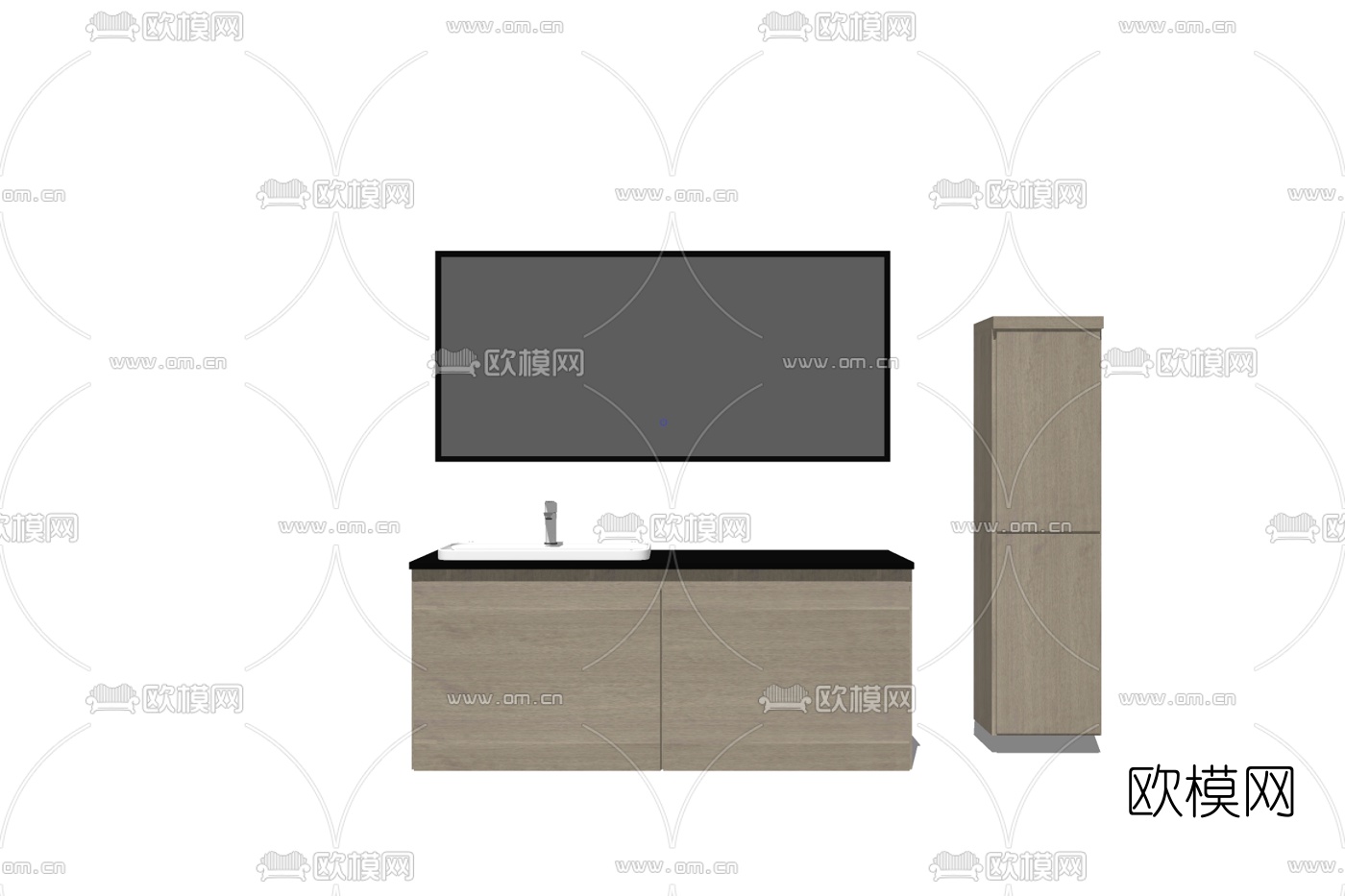 新中式洗手盆免费su模型下载