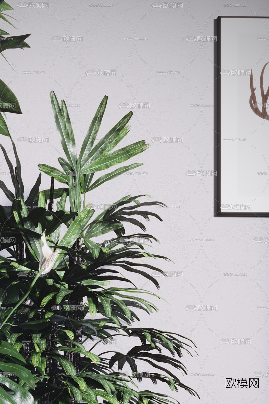 北欧绿植盆栽3d模型