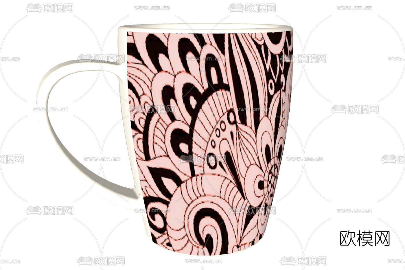 简欧杯子免费su模型下载