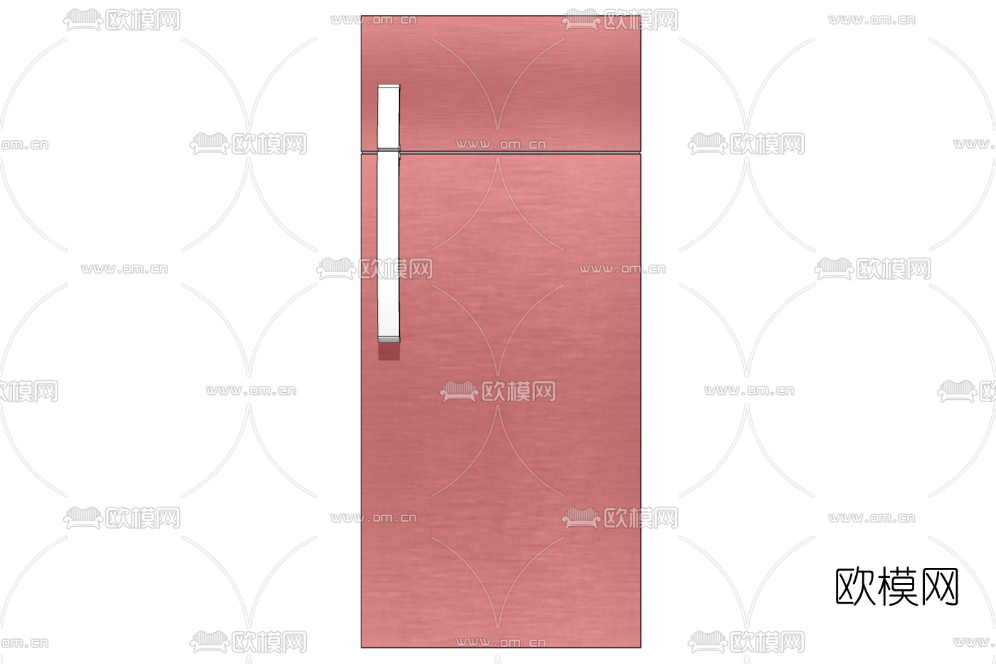 现代单门冰箱免费su模型下载