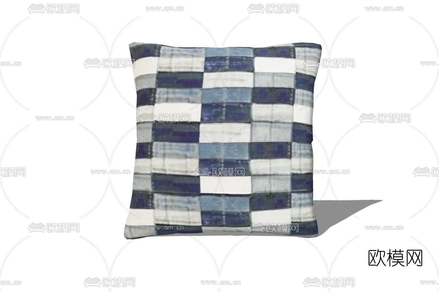 现代布艺方块抱枕免费su模型下载