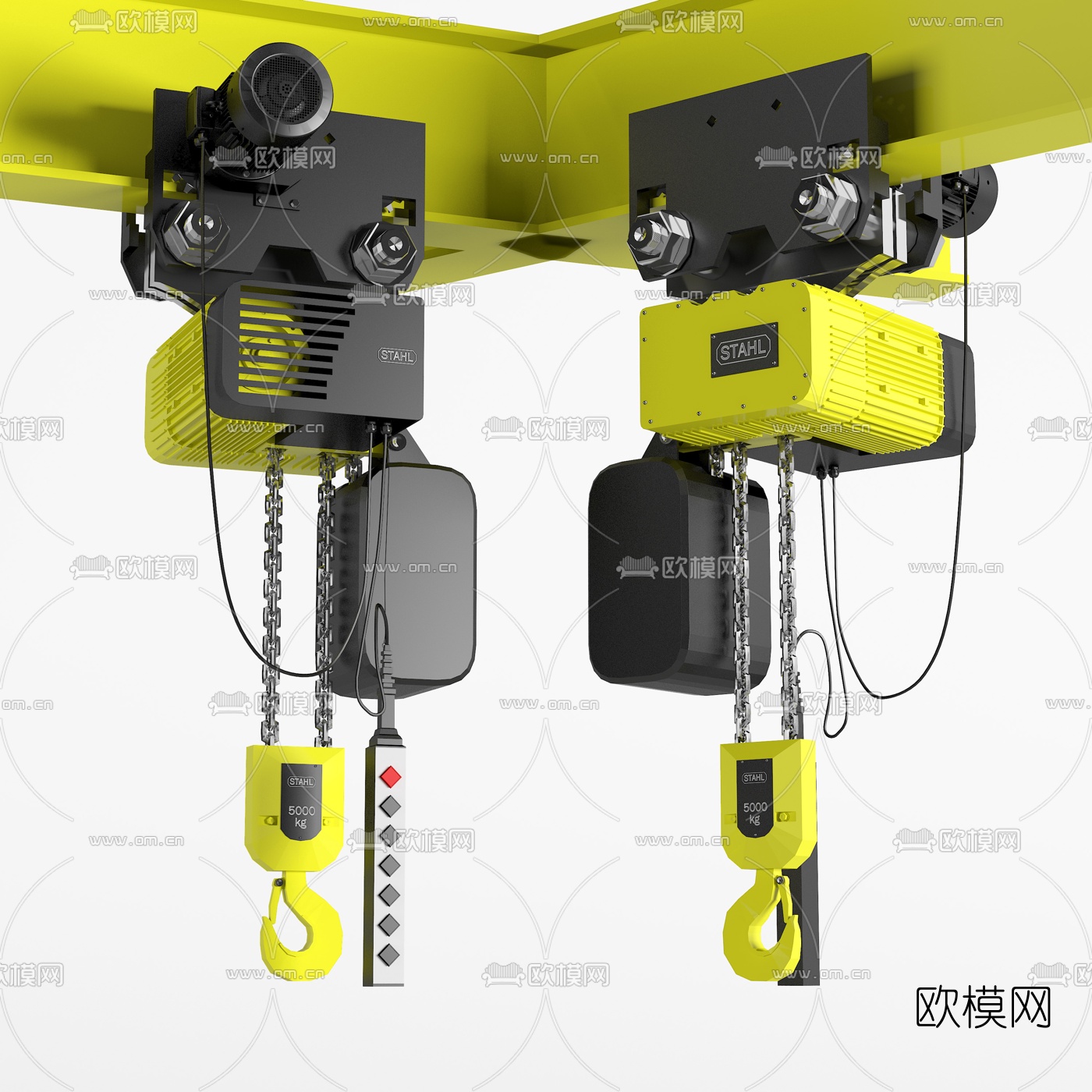 现代起重吊机3d模型