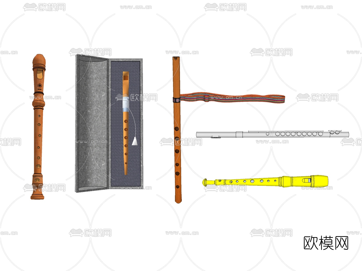 现代笛子箫长笛su模型下载_ID10266648_sketchup模型下载-欧模网