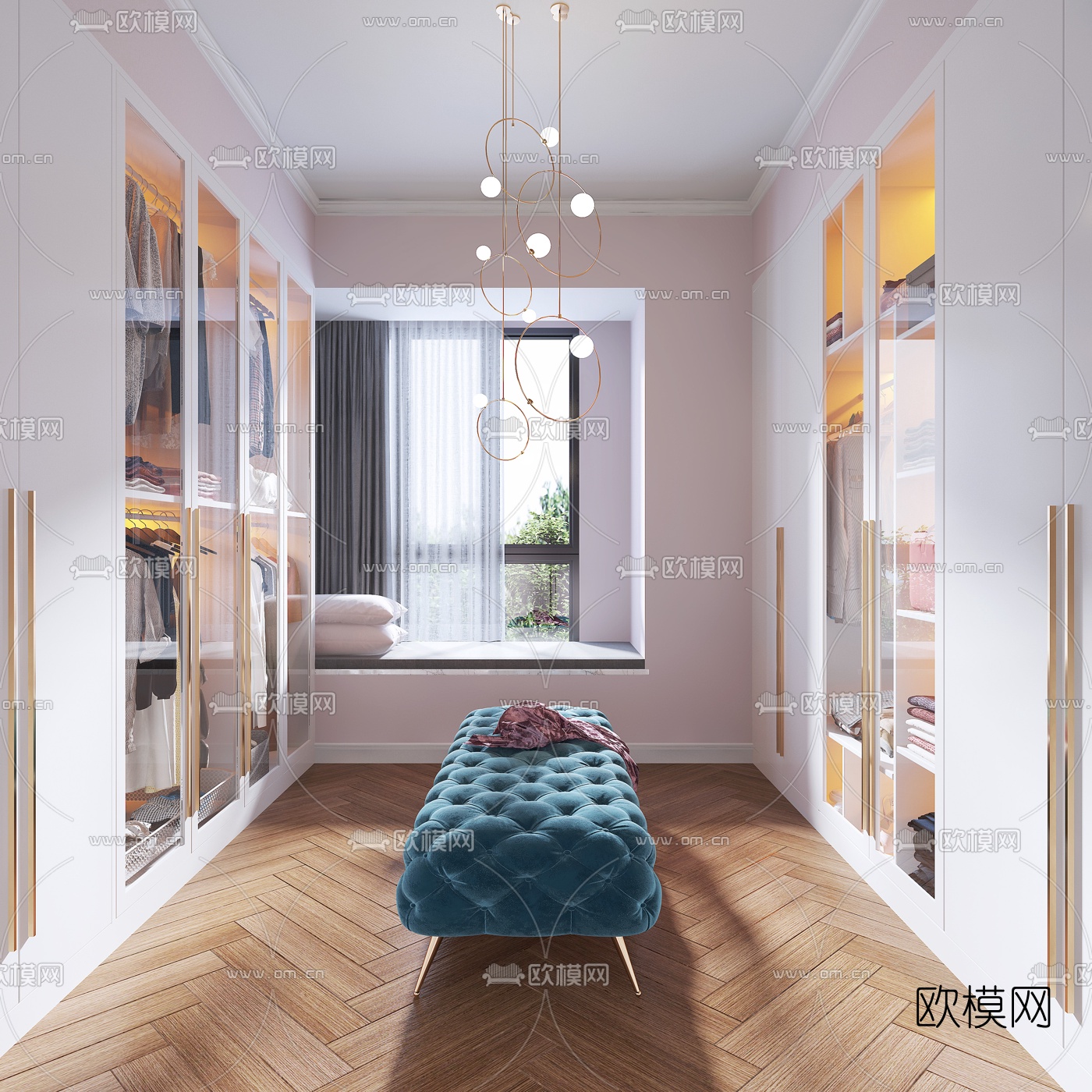 北欧衣帽间3d模型下载