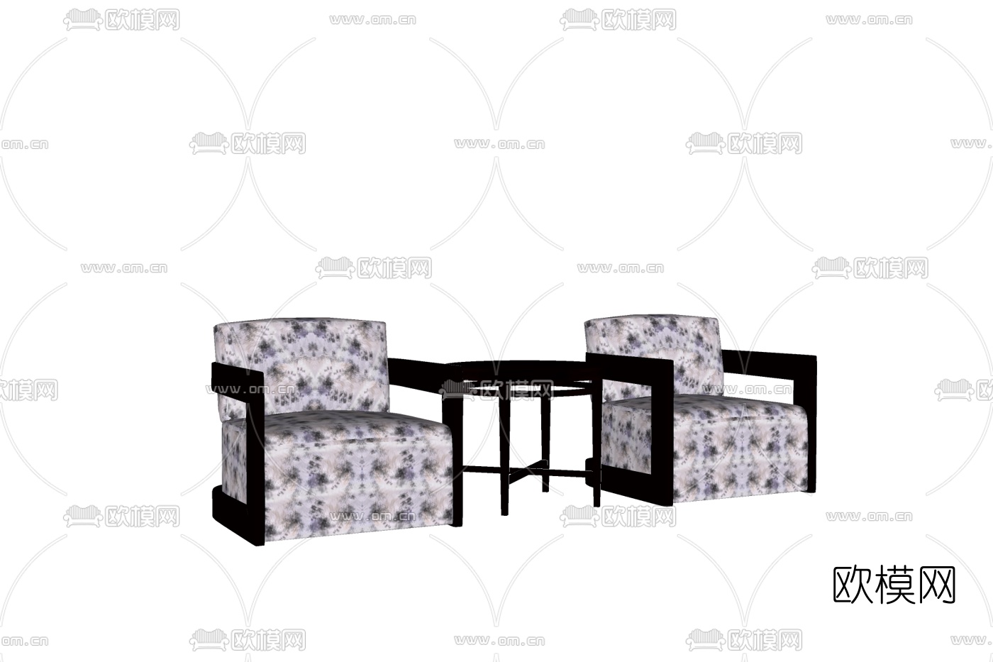 简欧休闲椅免费su模型下载