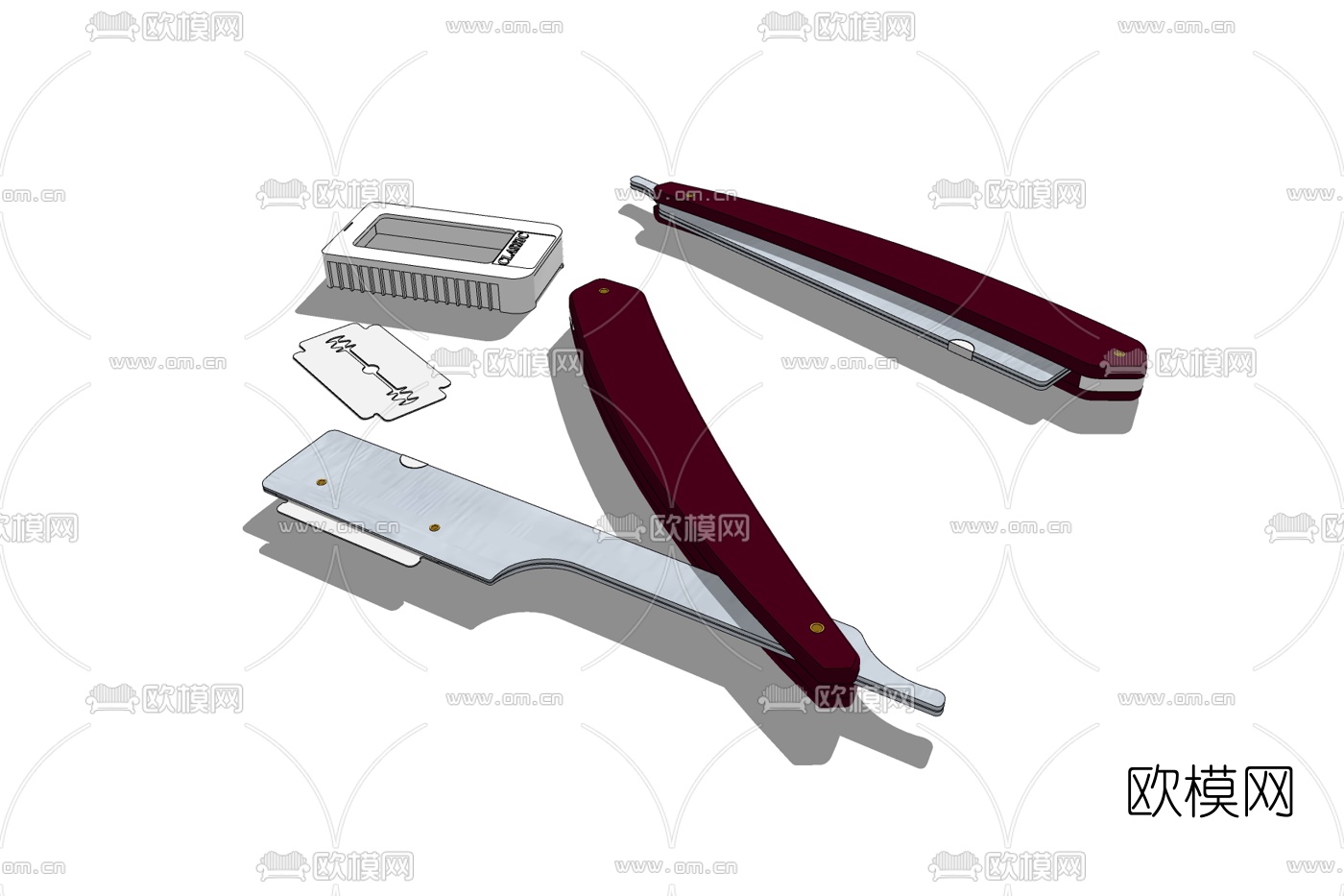 现代剃须刀免费su模型下载