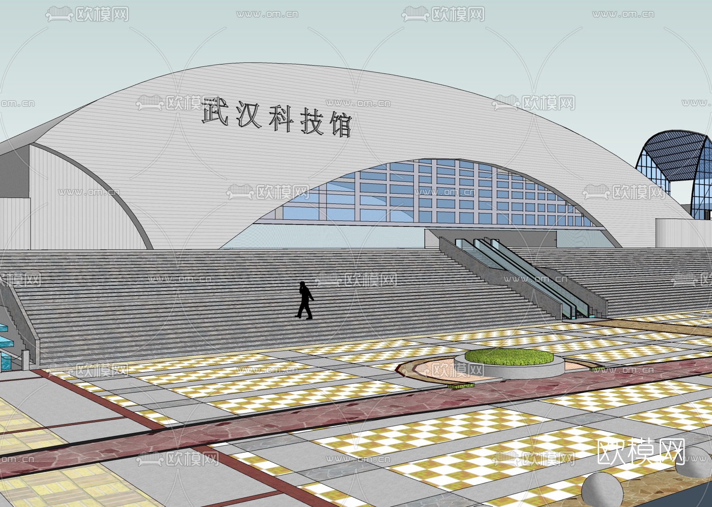 现代科技馆免费su模型
