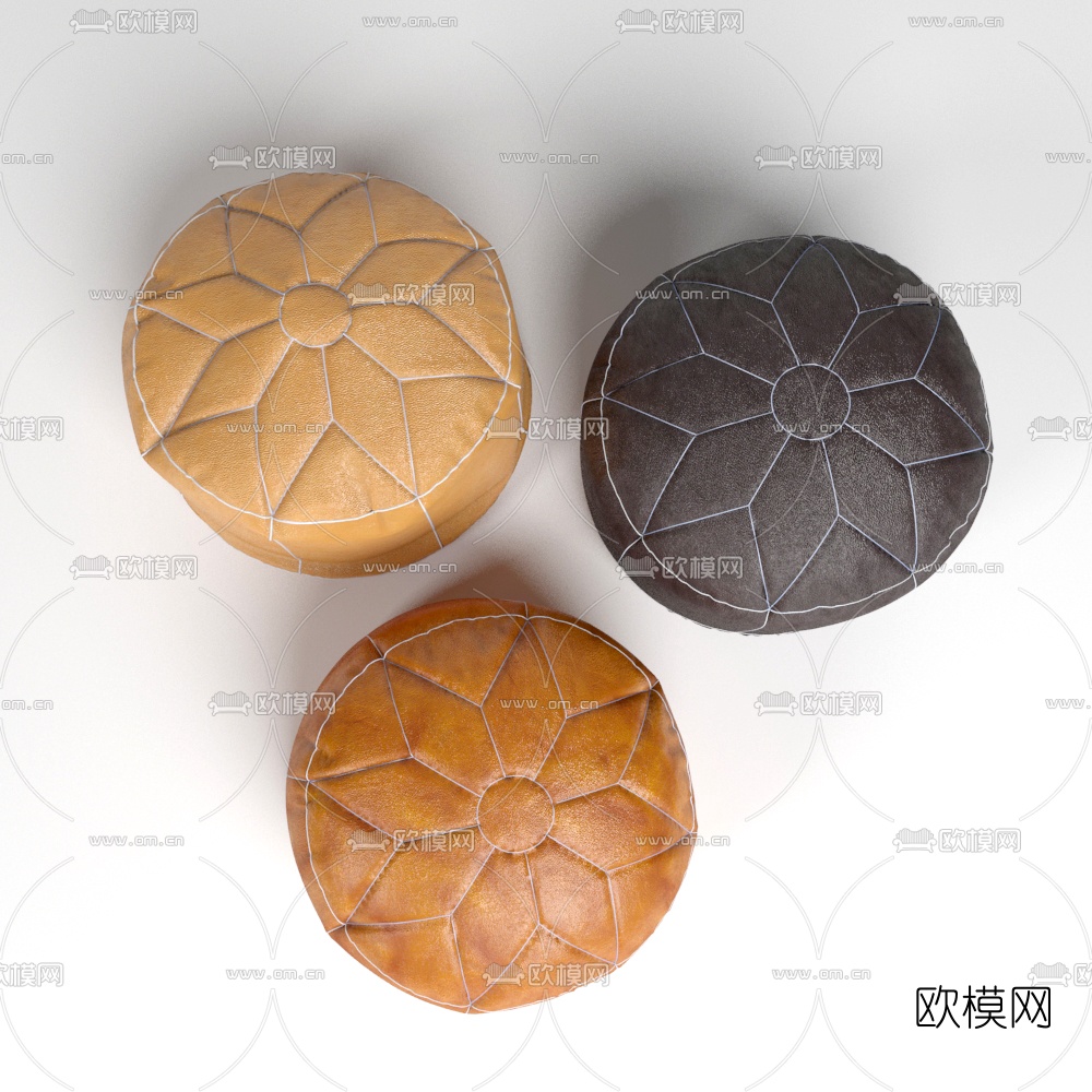 现代简约沙发凳3d模型