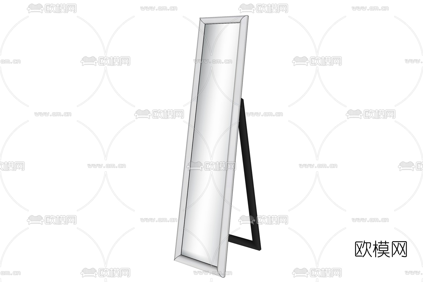 现代穿衣镜免费su模型下载