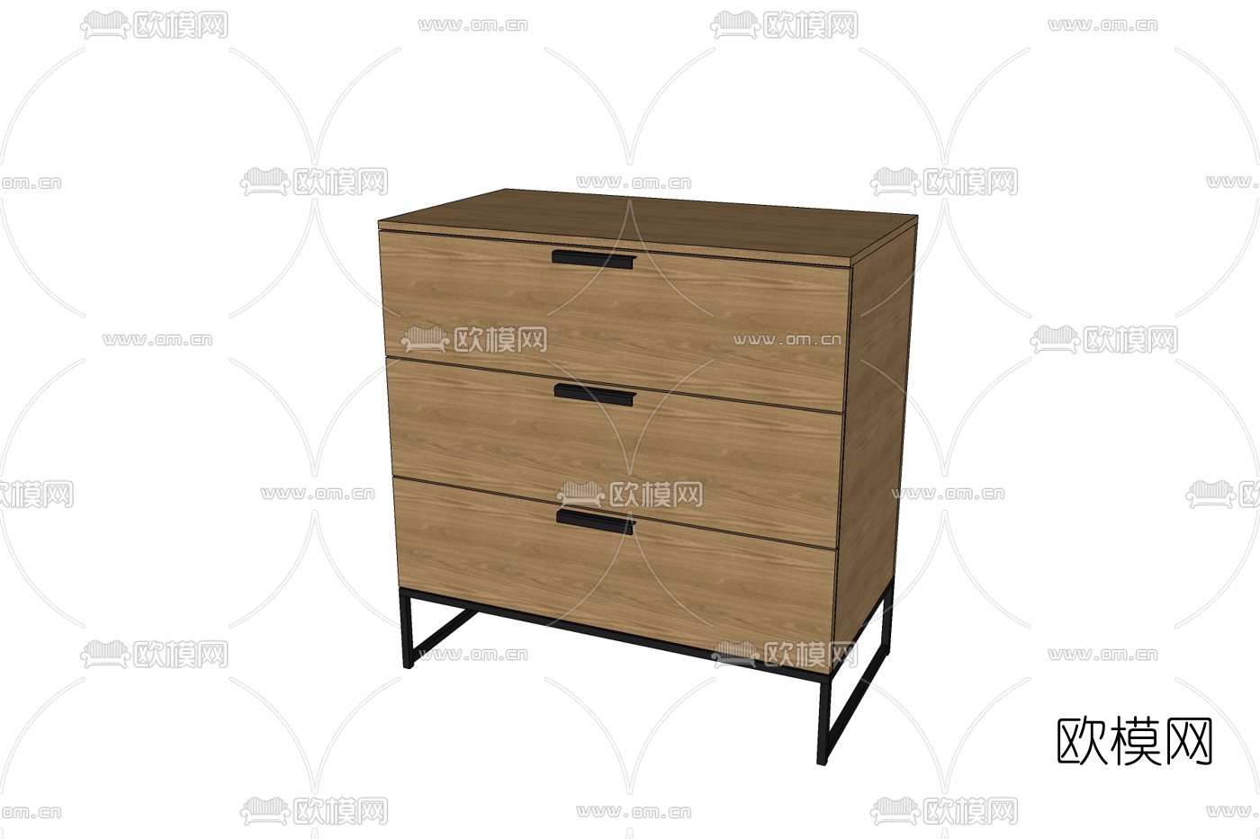 新中式储物柜免费su模型下载