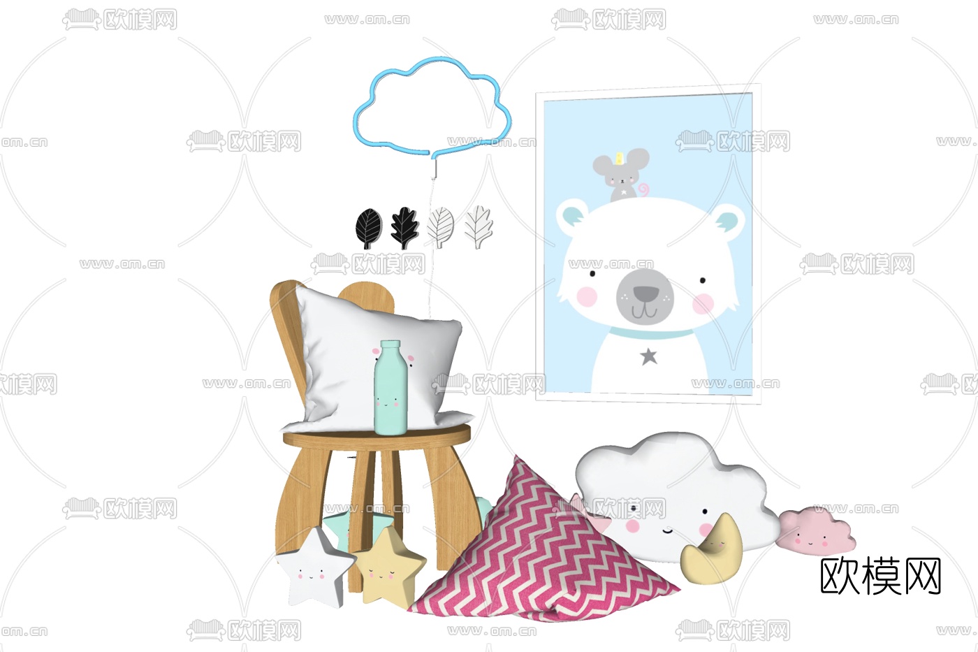 北欧儿童用品免费su模型下载