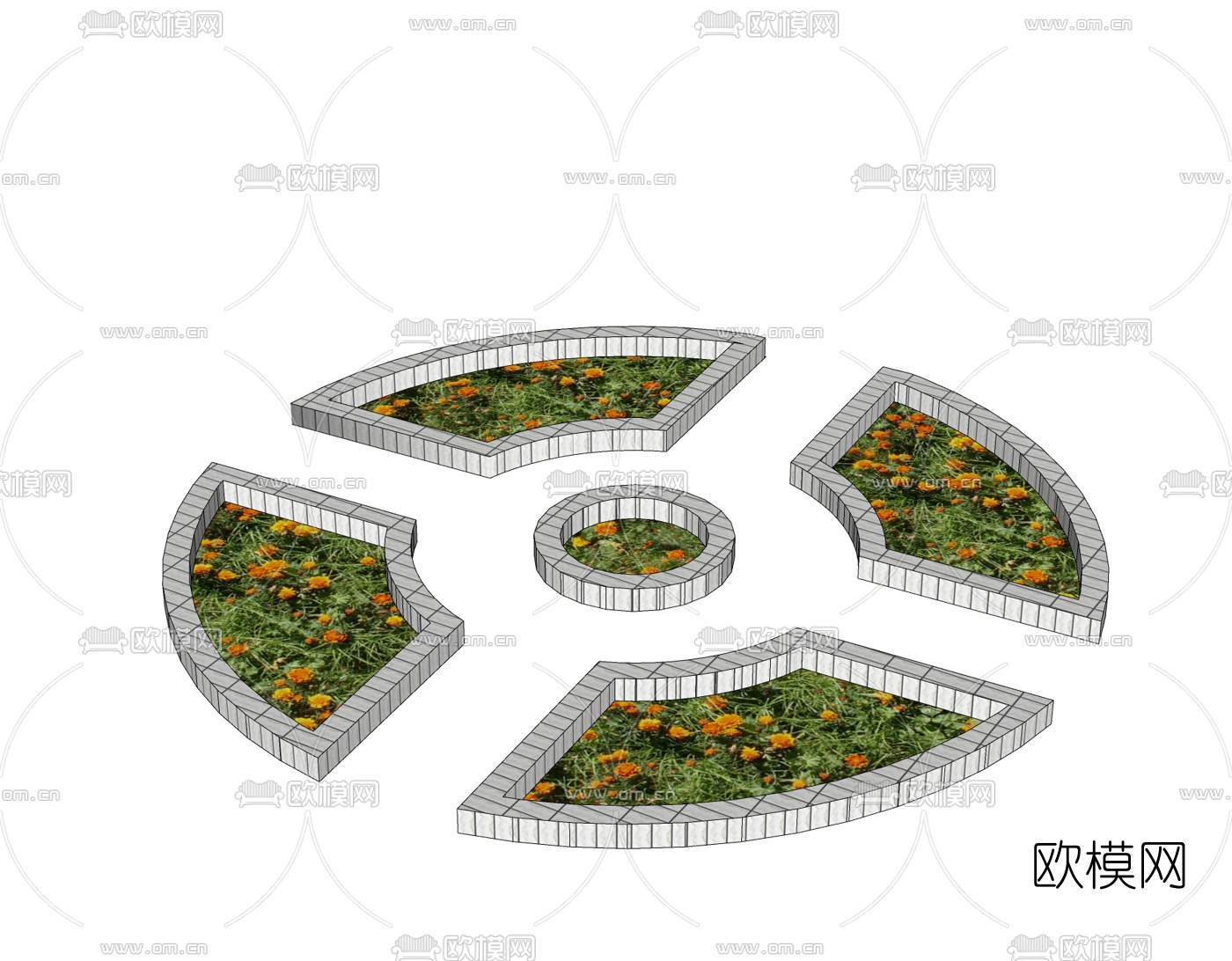 现代树池免费su模型下载