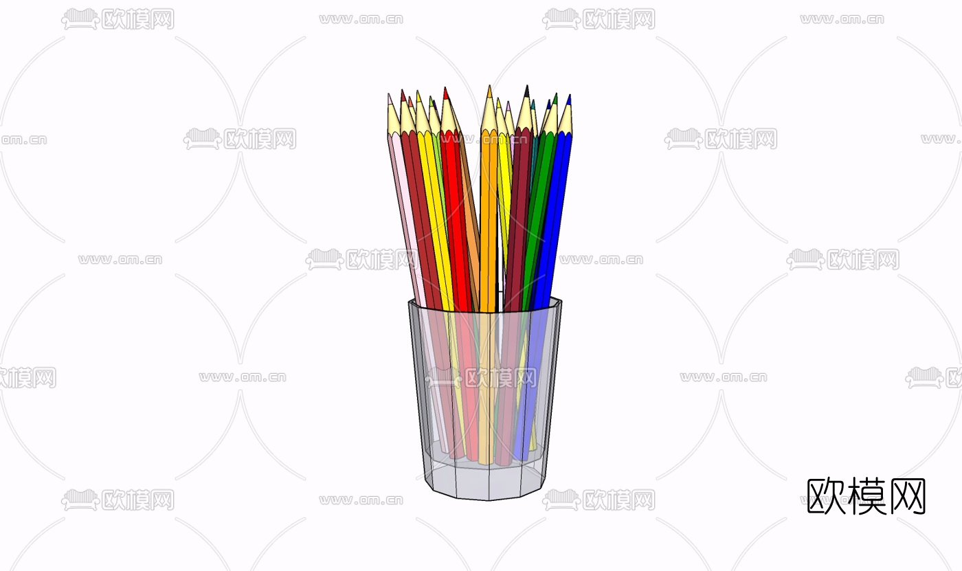 现代铅笔免费su模型下载