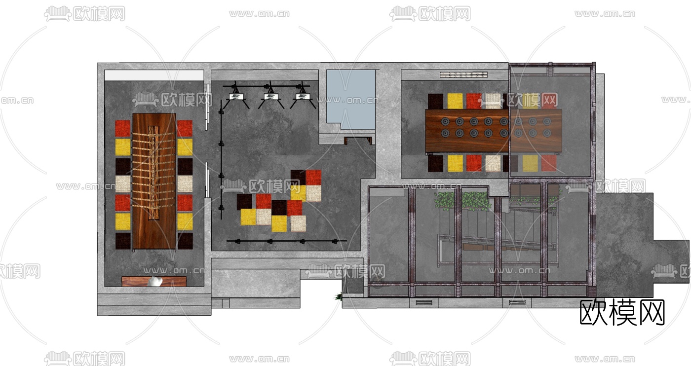 工业风画室su模型下载（渲染图6）