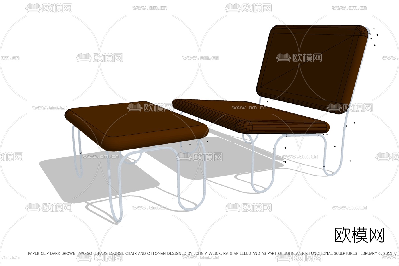 现代布艺休闲椅su模型-免费3dmax模型库-欧模网