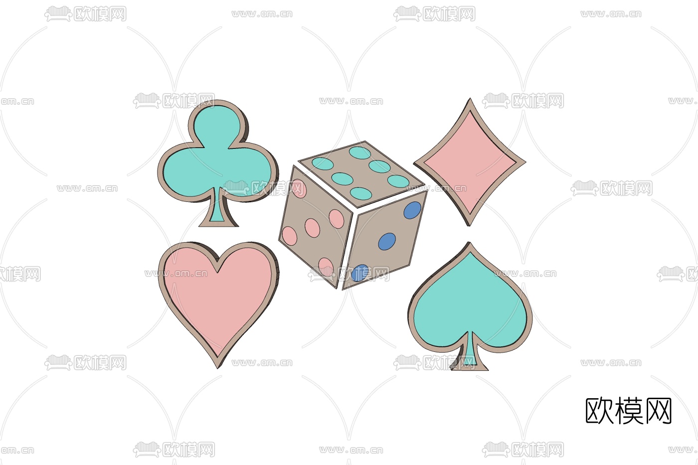 现代儿童壁灯免费su模型下载