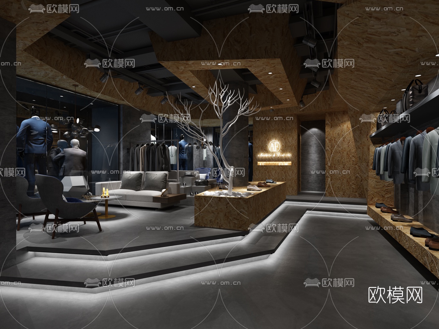 现代服装店3d模型