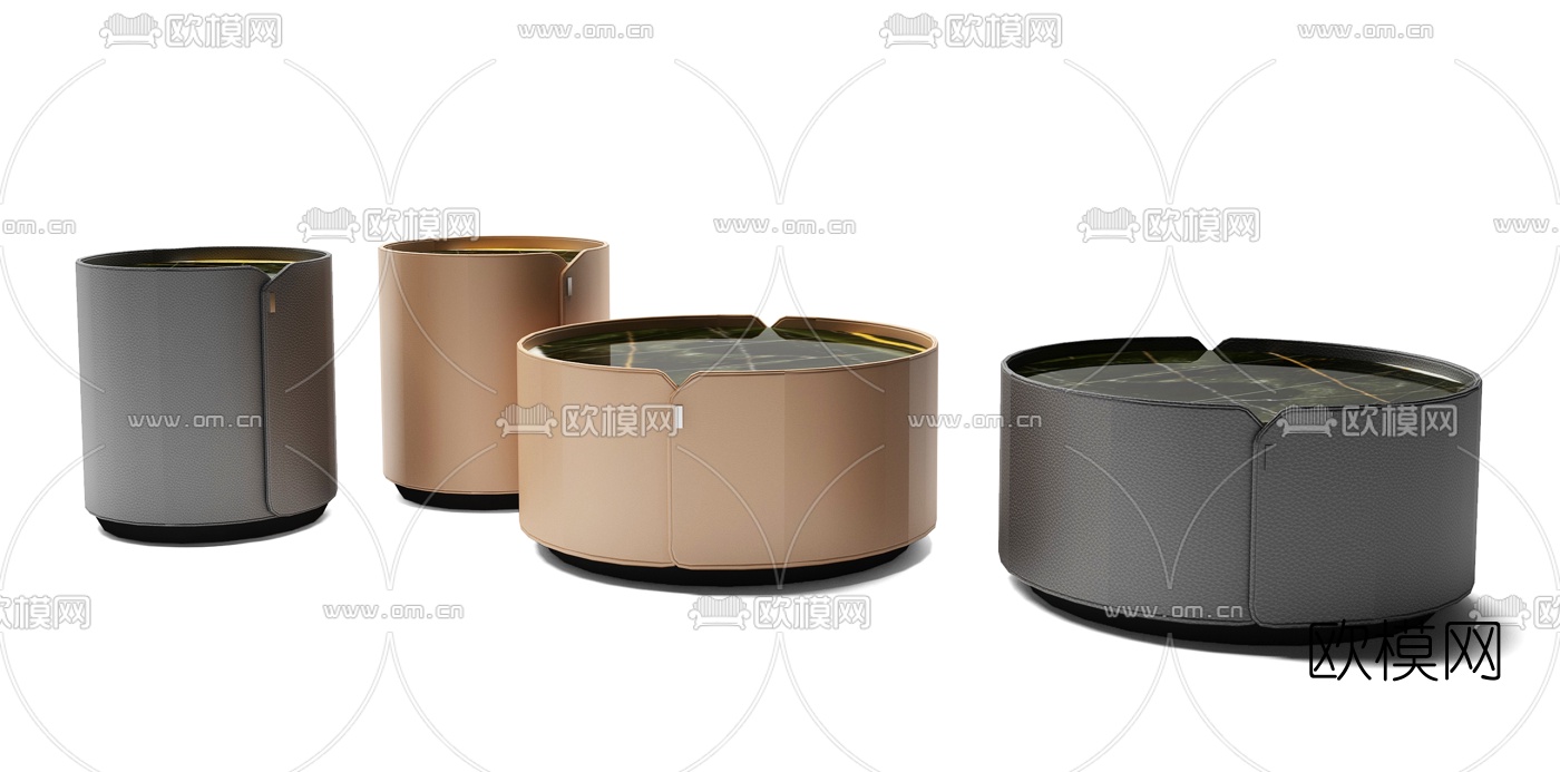 现代大理石茶几3d模型