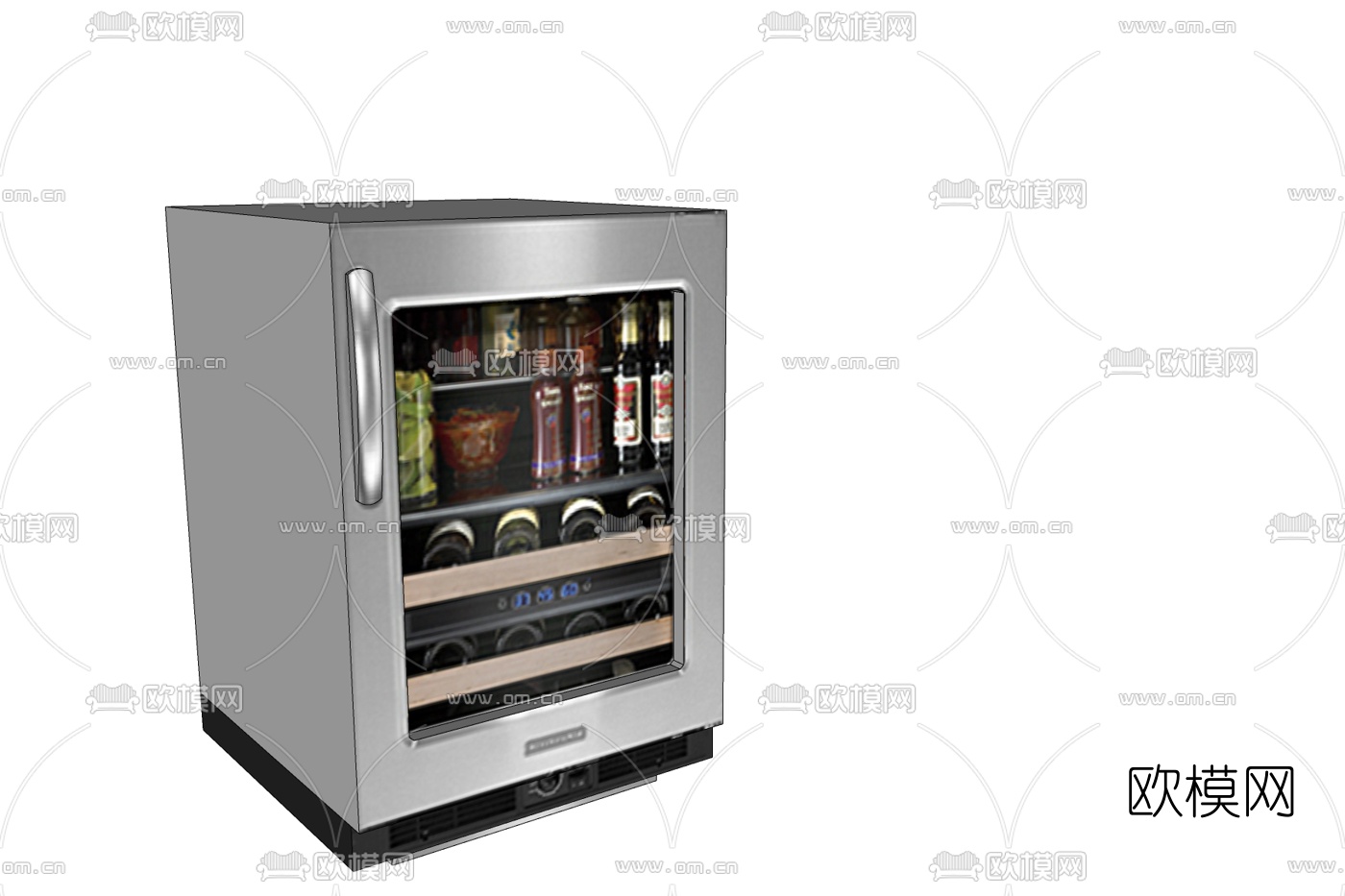 现代碗柜免费su模型下载