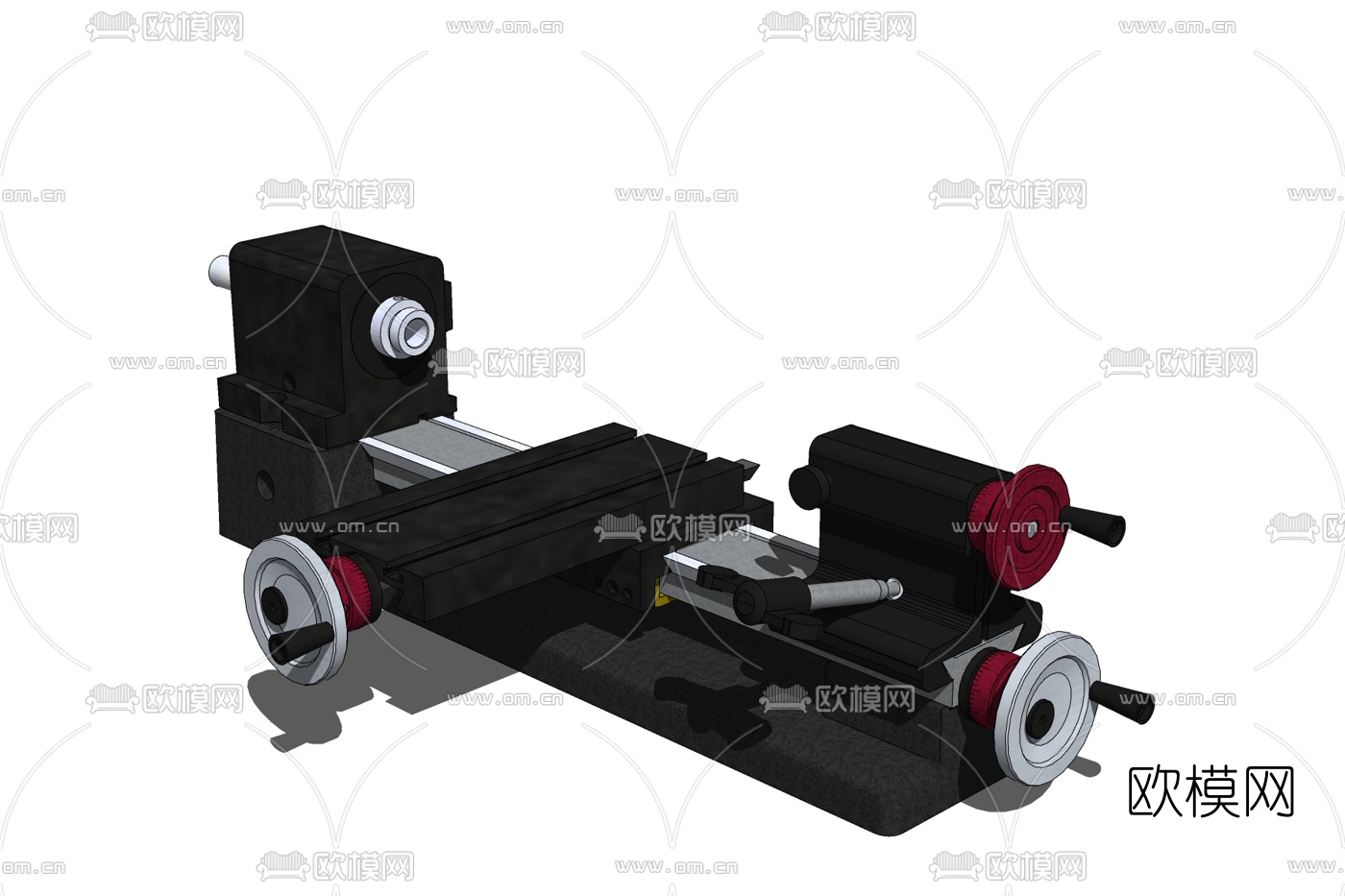 工业风机床免费su模型下载