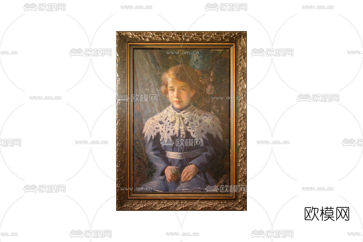 欧式人物装饰画免费su模型下载