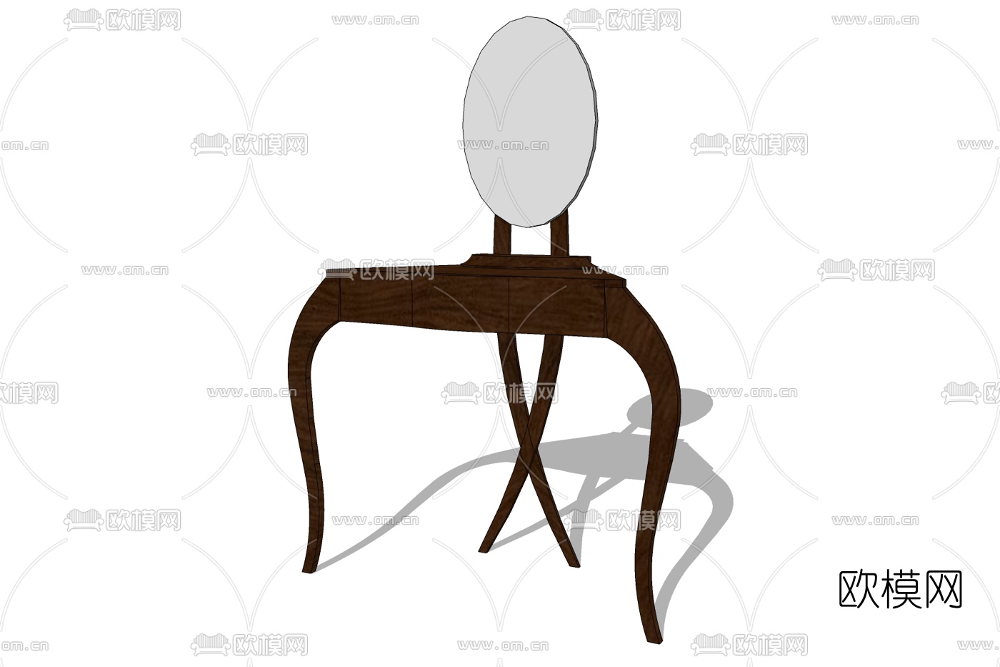 简欧梳妆台免费su模型