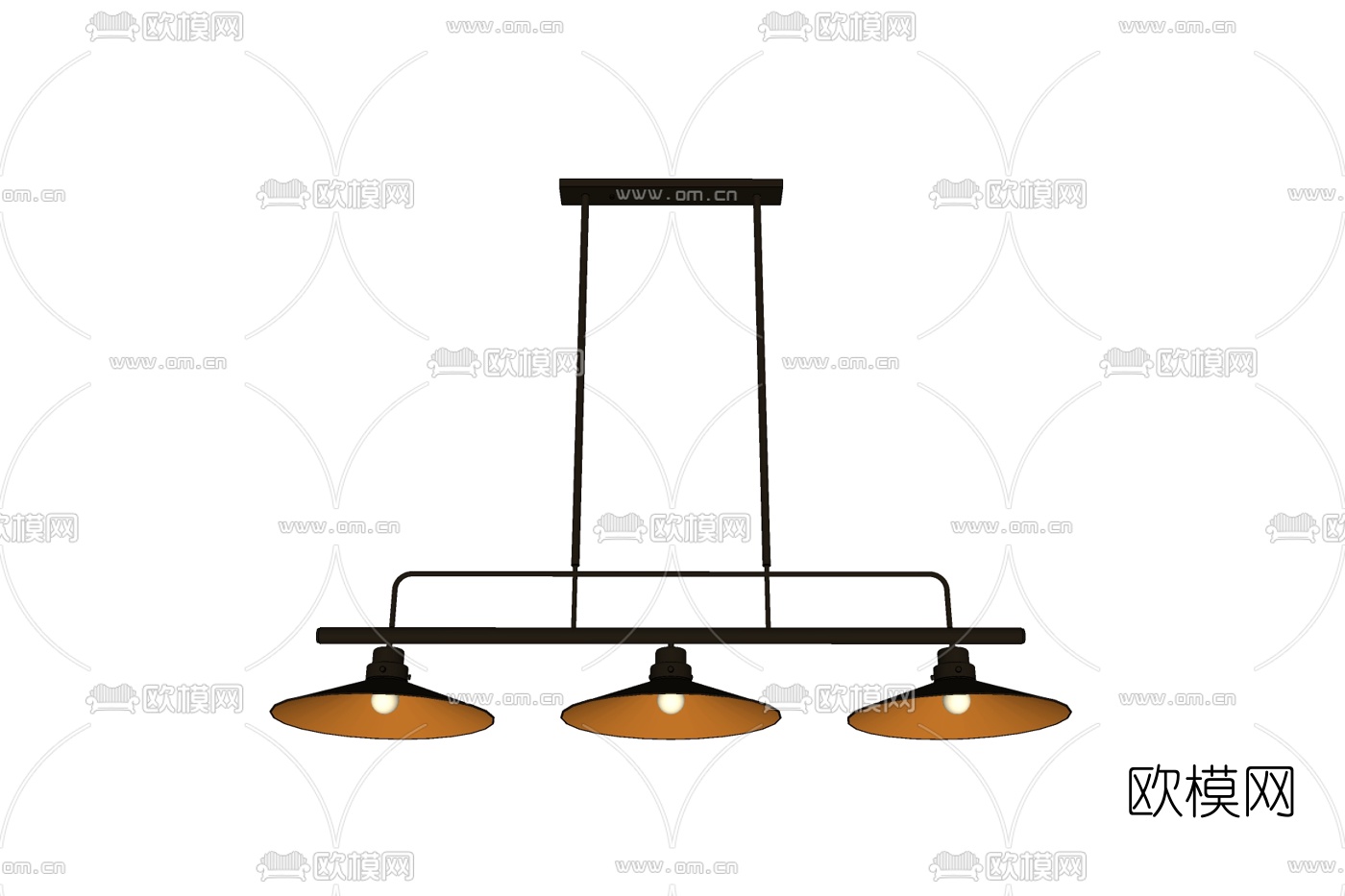 现代吊灯免费su模型下载