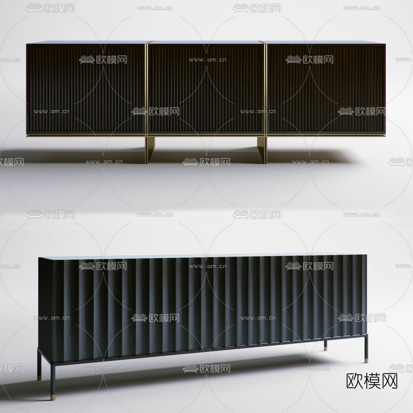 现代电视柜组合3d模型