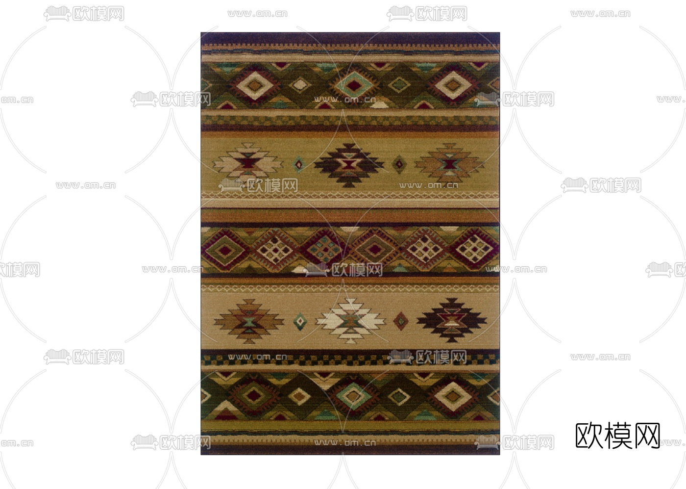 现代布艺地毯免费su模型下载