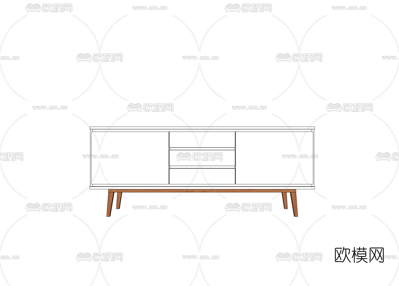 北欧边柜免费su模型下载