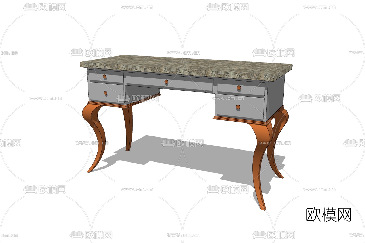 简欧梳妆台免费su模型