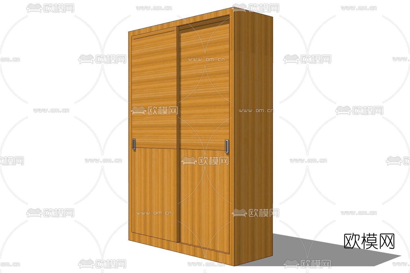 现代衣柜免费su模型下载