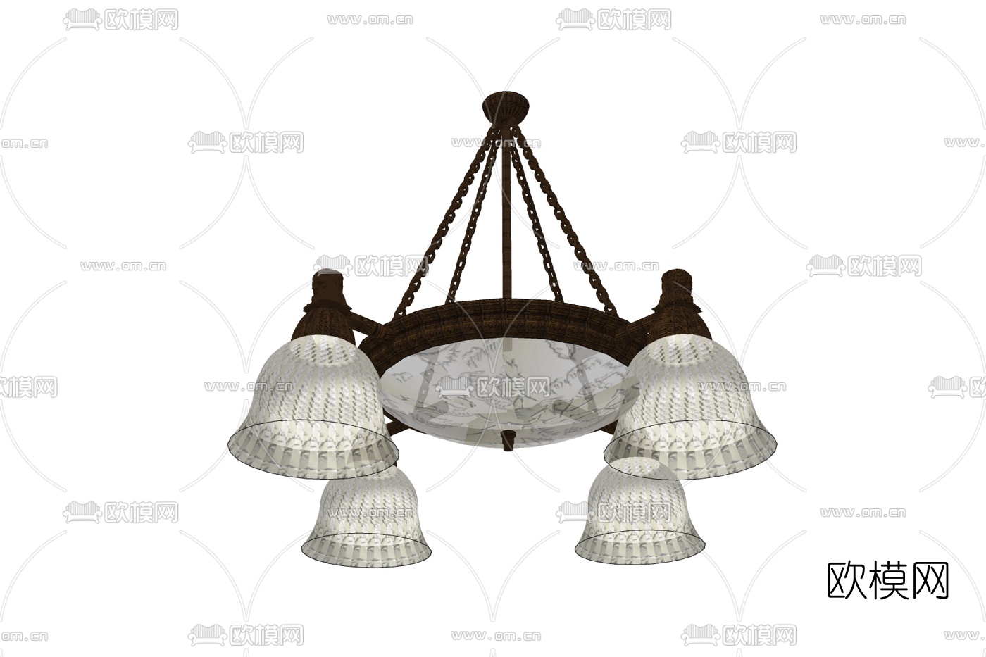 美式吊灯免费su模型下载