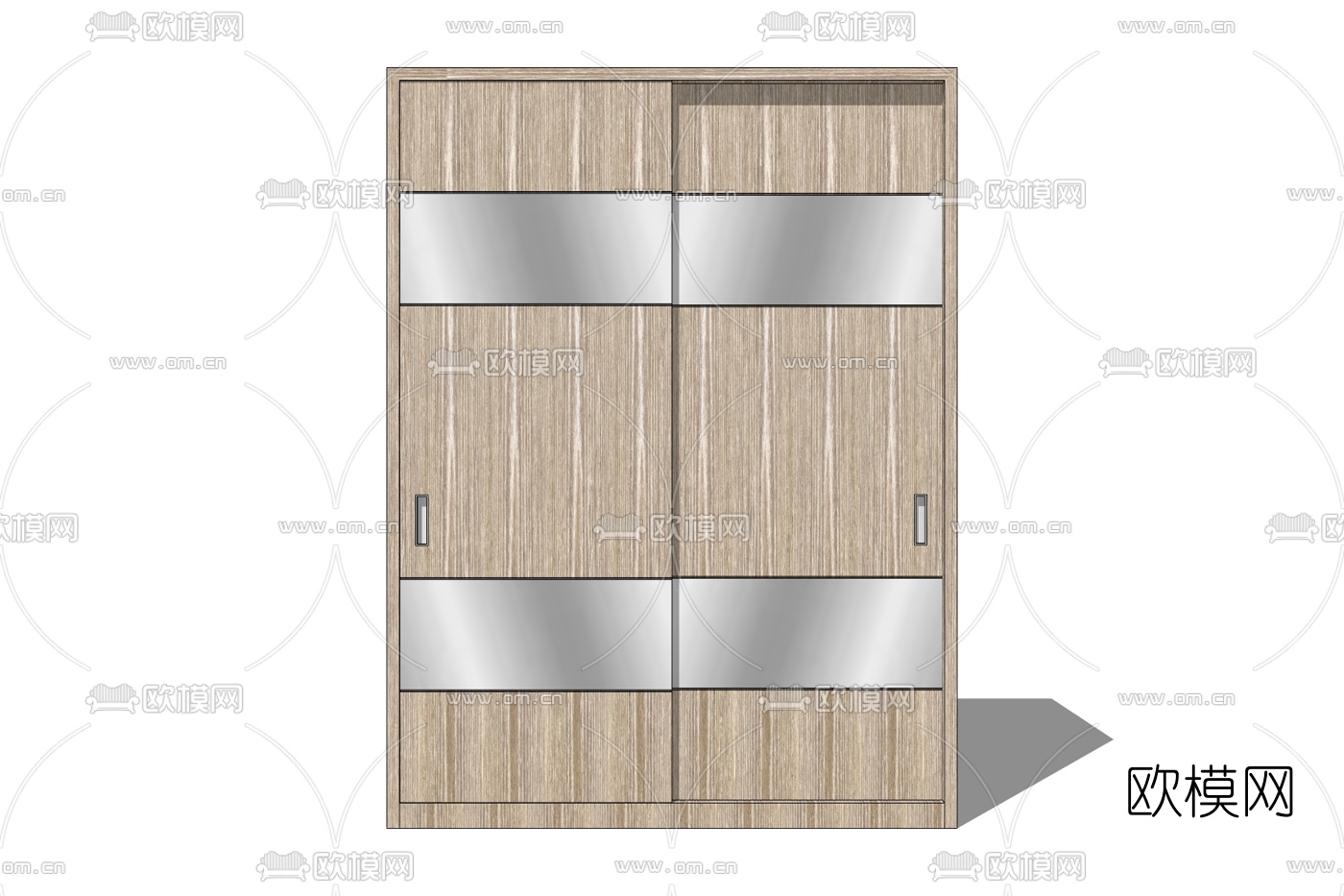 新中式衣柜免费su模型下载